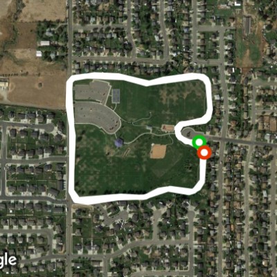 Emma Russell walking route map in Hill Air Force Base