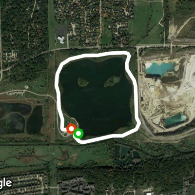 Royce Rd. Whalen lake walking route map in Bolingbrook