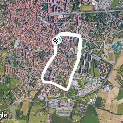 Lamarmora Gardens walking route map in Levi