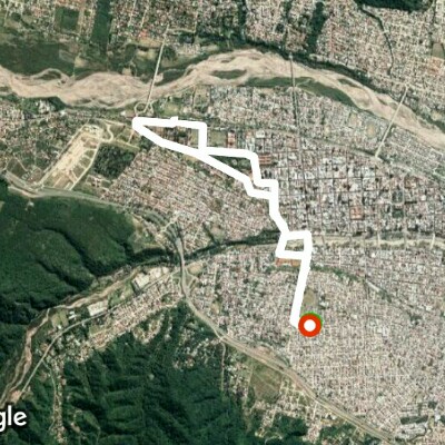 San Martin park walking route map in Jujuy