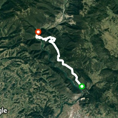 Preva- blue walking route map in Grgar
