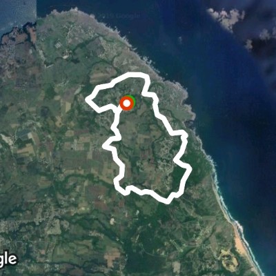 Cherry Tree Hill via Pie Corner,  Risk, The Alley walking route map in Half Acre