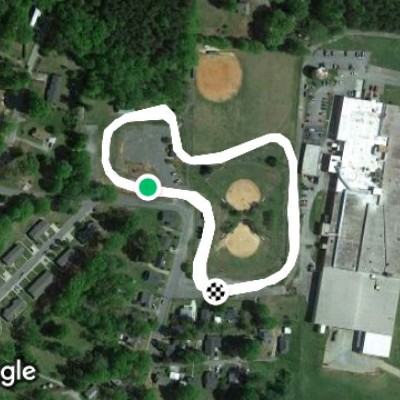 Roosevelt Park walking route map in Clover