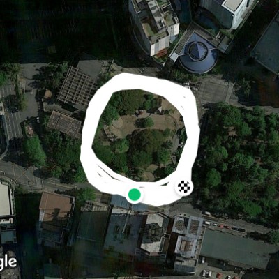 Legazpi Active Park walking route map in Makati