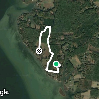 Old Bar Neck Road walking route map in New Point