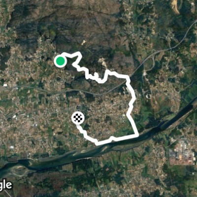 Samonde / S.Silvestre / Serreleis walking route map in Nogueira