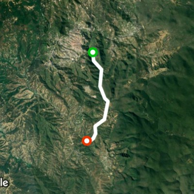 Taxco 1 walking route map in San Juan Naranjas de Dios