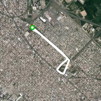 Worker's Rights Park. walking route map in Área Reserva Cinturón Ecológico