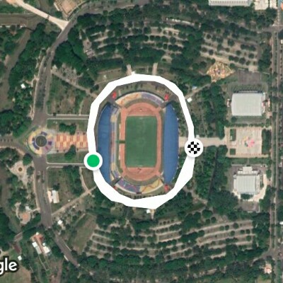 Sriwijaya Gelora Stadium walking route map in Palembang