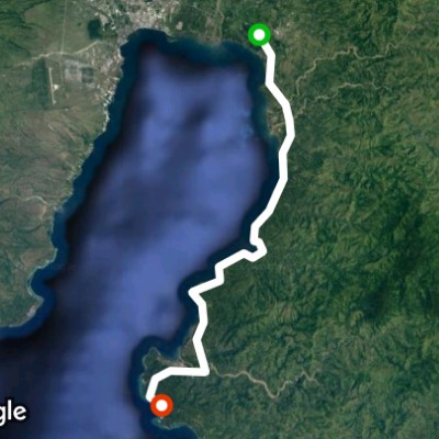 Alabel to Glan 50K Ultramarathon walking route map in Alabel