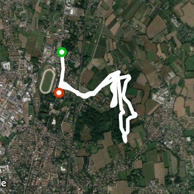 Storga Park walking route map in Carbonera