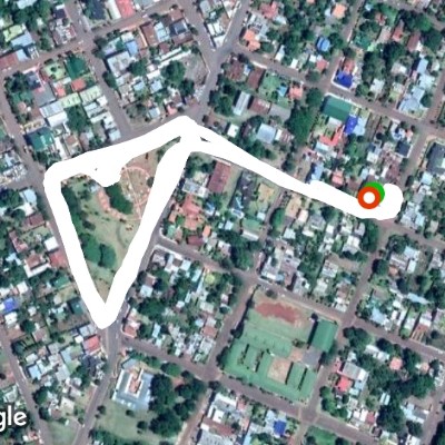 Enrique walking route map in Oberá