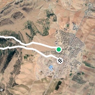 Salah Bey Forest walking route map in Setif