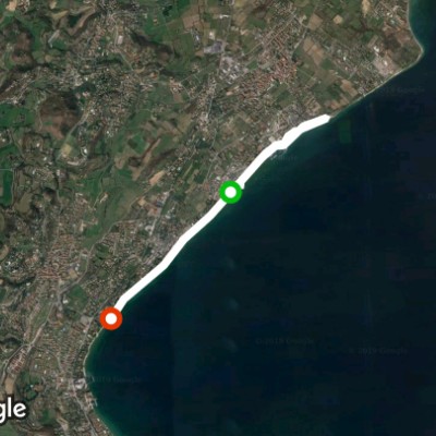 Lake Garda walking route map in Moniga del Garda