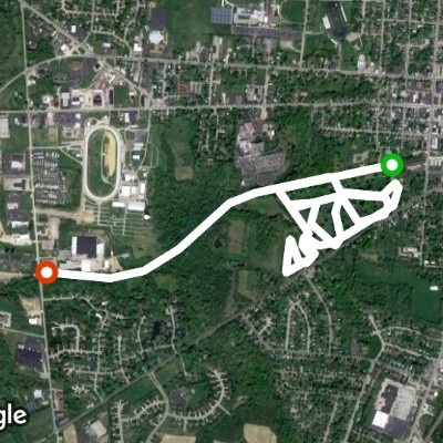 Luther E. Warren Peace Path walking route map in Wilmington