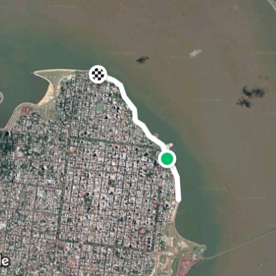 Constanera pdas- av Roca hsta former train station walking route map in Coronel Bogado