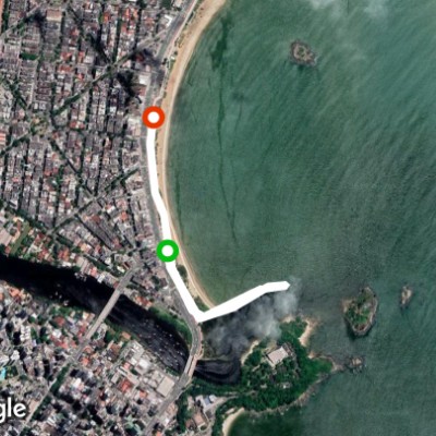 Praia de Camburi Caminhada leve de 2km