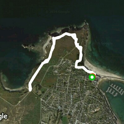 Camaret walking route map in Camaret-sur-Mer