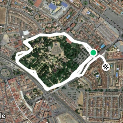 Park of the Alquería del Pilar walking route map in Dos Hermanas