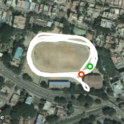 Gandhi Stadium walking route map in Salem
