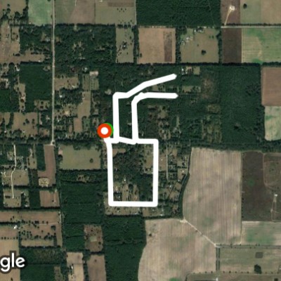 Arno Farms walking route map in Alachua