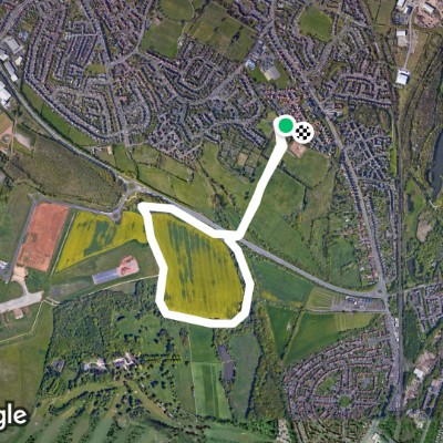 Farleys Lane shorter walking route map in Bestwood Village