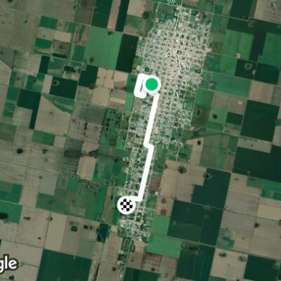 City park walking route map in San Carlos Centro