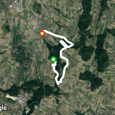 Running around Chavornay walking route map in Penthéréaz