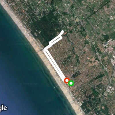 La Versiliana Park walking route map in Marina di Pietrasanta