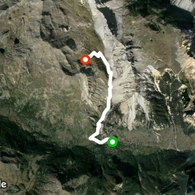 Black Lake walking route map in Névache