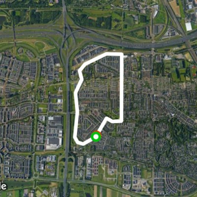 Barendrecht - Short 4K walking route map in Barendrecht