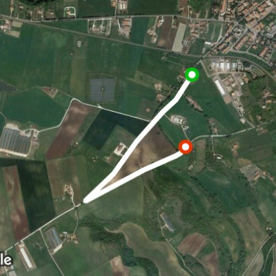 Valley contains walking route map in Grotte Santo Stefano