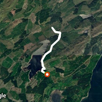 Loughglass walking route map in Lochgair