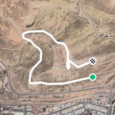 Route d'Agadir Oufellah walking route map in Agadir