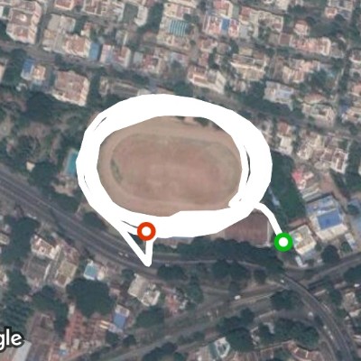 Mahatma Gandhi Stadium walking route map in Salem