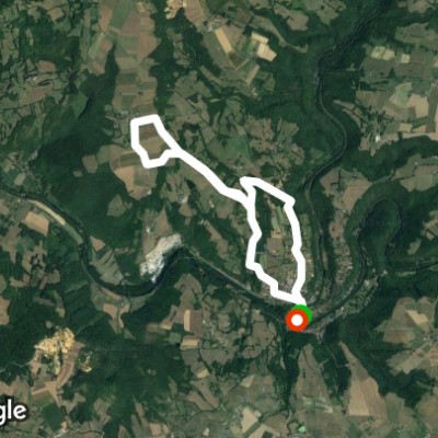 Route from Lez walking route map in Saint-Martin-Laguépie