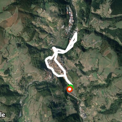 By Cangas. walking route map in Cangas del Narcea