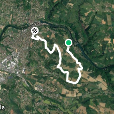 The paths of Bellevue walking route map in Saint-Juéry