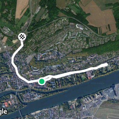 Boulevard Thiers walking route map in Les Mureaux