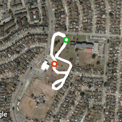 Oakdale Park walking route map in Belle Chasse