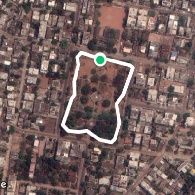 Ghandi Park walking route map in Kakinada