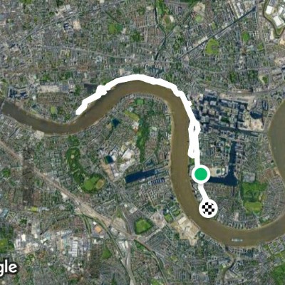 Route near Island Gardens