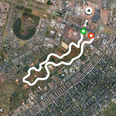 Tiago walking route map in Brasília