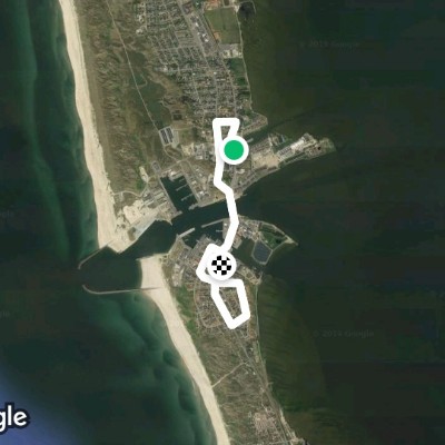 Søndergade walking route map in Hvide Sande