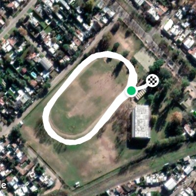 Monjardín FF Sports Center walking route map in Luján