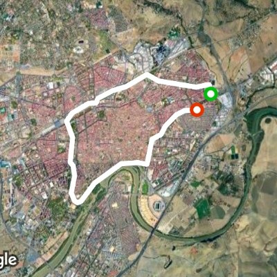 Cordoba walk walking route map in Las Quemadas