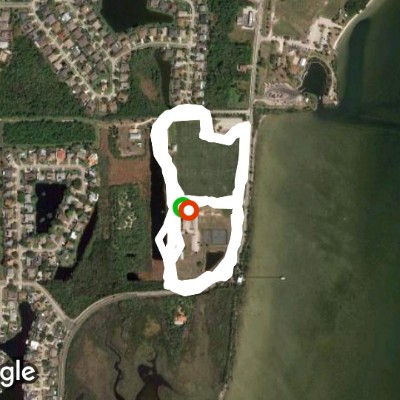 Kelly Park West walking route map in Cape Canaveral