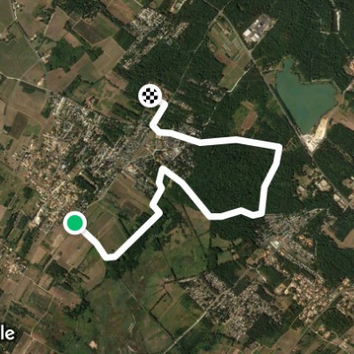 Saint-Pierre-d'Oléron walking route map in Dolus-d'Oléron