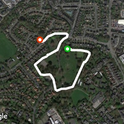 John Leigh Park walking route map in Timperley