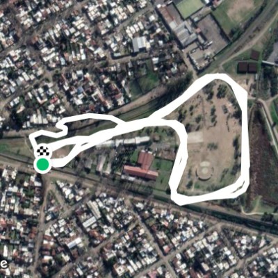 Finky municipal park walking route map in José Marmol